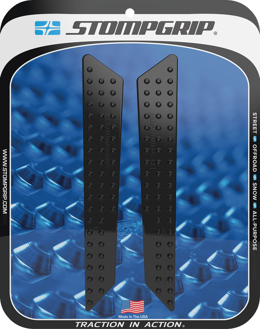 StompGrip Tank Grips - Volcano - Black - Triumph - Tiger '22-'25