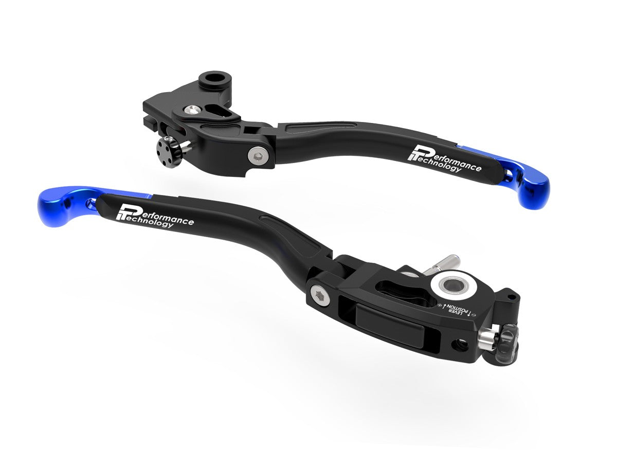 Ducabike DBK L30 Evo Brake + Clutch Adjustable Levers - BLACK-BLUE
