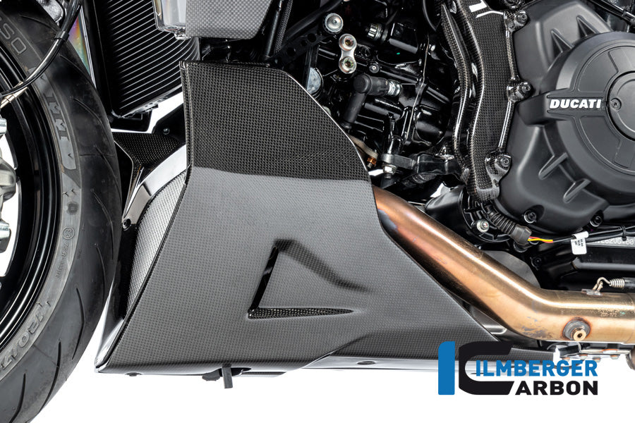 Ilmberger Carbon Belly Pan Left Ducati Diavel 1260 - Gloss