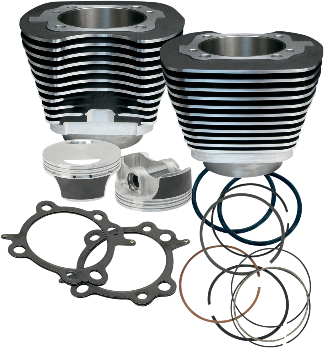 S&S Cycle 97" Big Bore Cylinder Kit - Wrinkle Black - Twin Cam