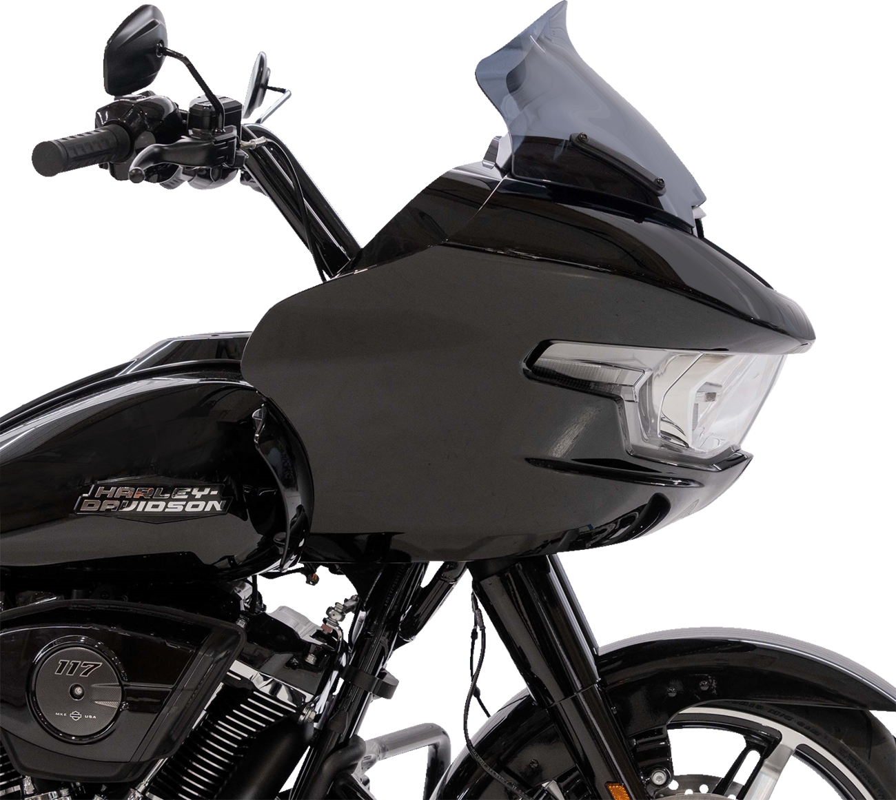 Klock Werks Sport Flare® Windshield - 11" - Dark Smoke - FLTRX