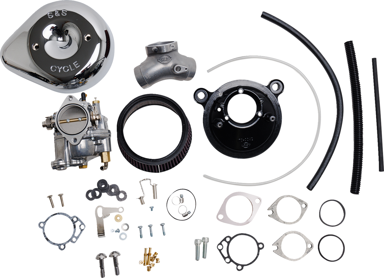 S&S Cycle Super E Carburetor With Stealth Air Cleaner Kit - Chrome - Evolution Big Twin