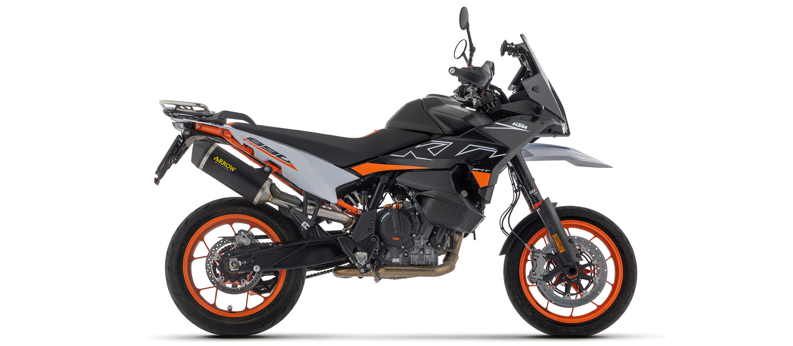Race-Tech Aluminium Dark" Slip On With Carbon End Cap + Non Catalytic Link Pipe"