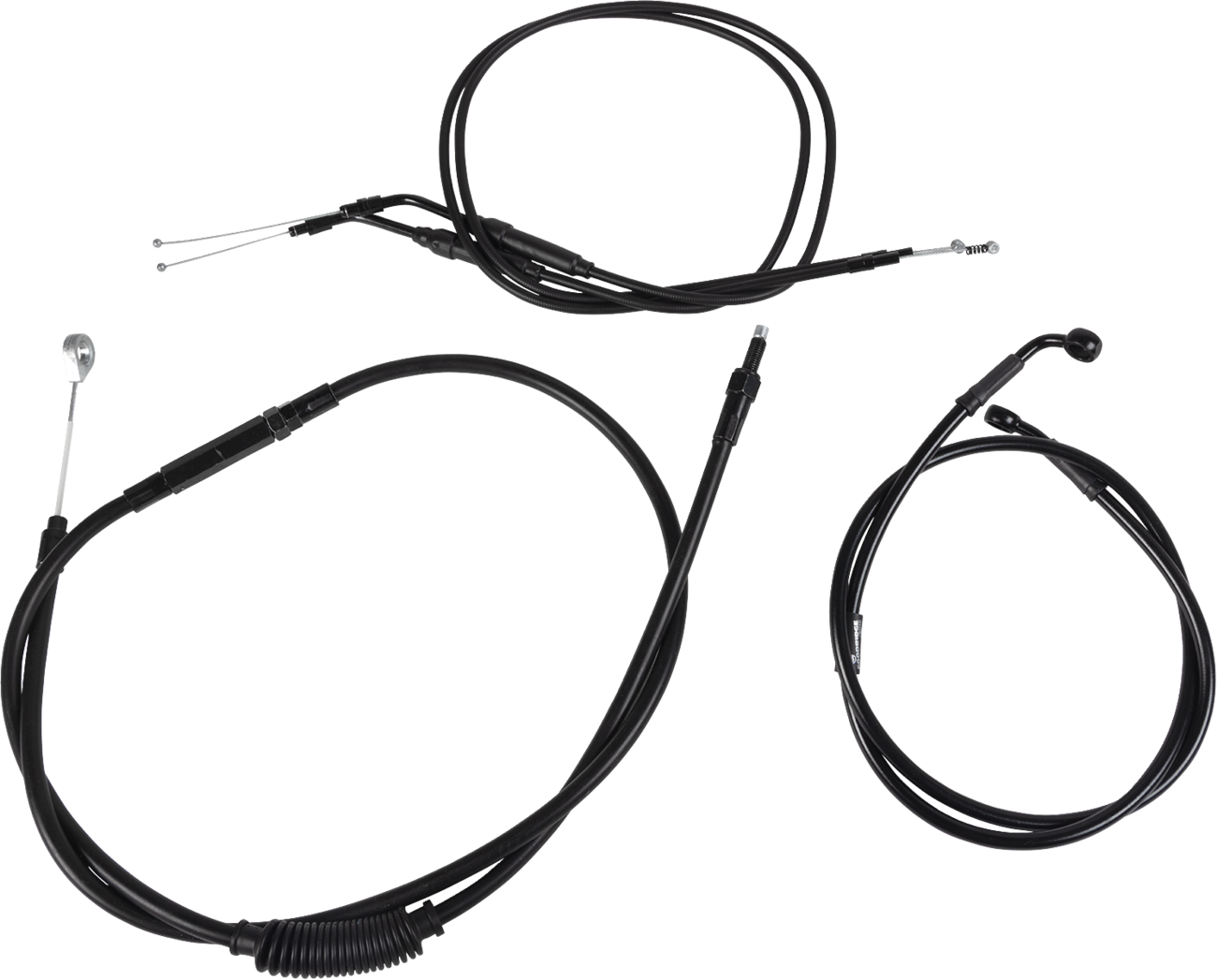 Burly Brand Jail Bar Cable Kit - 10" Handlebars - Black Vinyl - '07-'13 XL