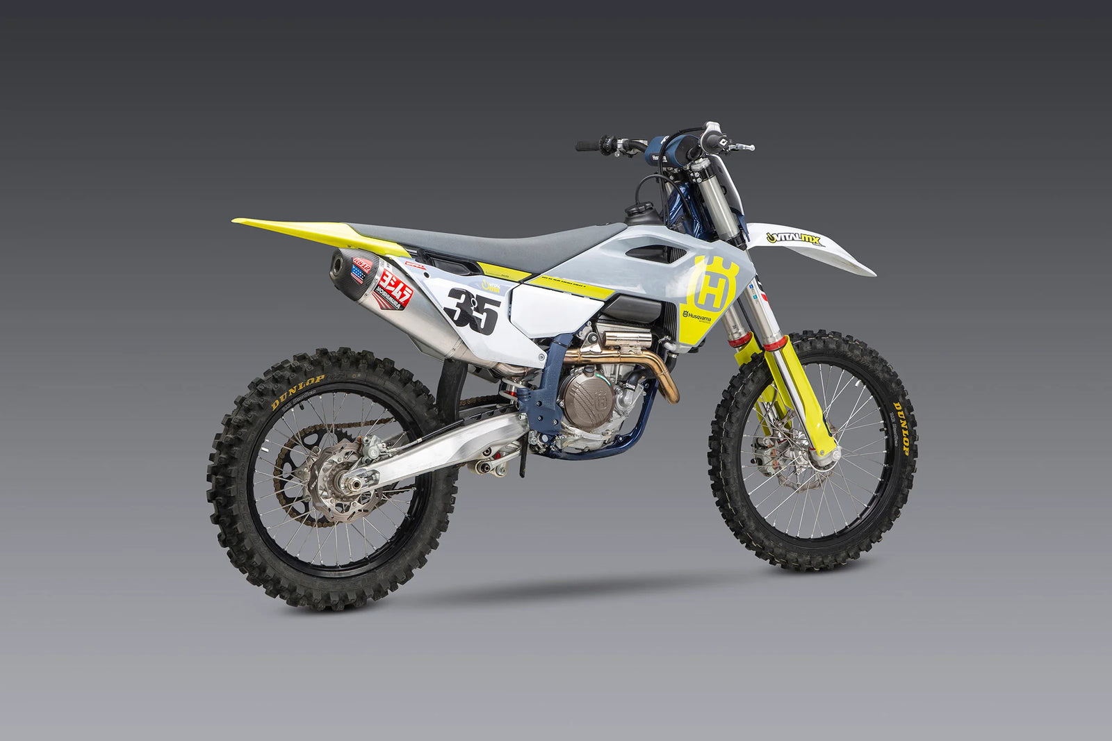 Yoshimura KTM 250/350sx-F / Husqvarna FC250/350 22-26 RS-12 Stainless Full Exhaust, W/ Aluminum Muffler