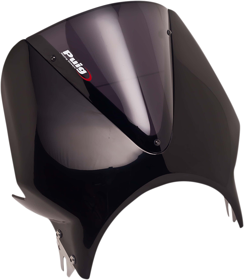 PUIG HI-Tech Parts Windscreen - Black/Dark Smoke