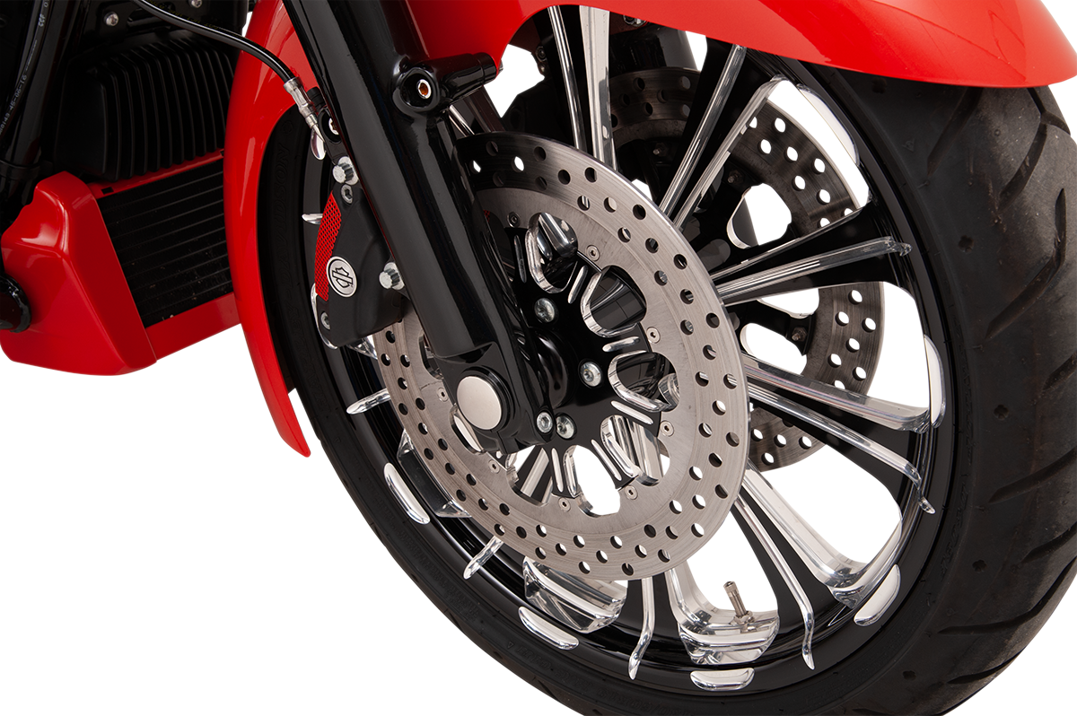 Klock Werks Axle Kit - Flush Mount - Front - Black W/Polished End Caps