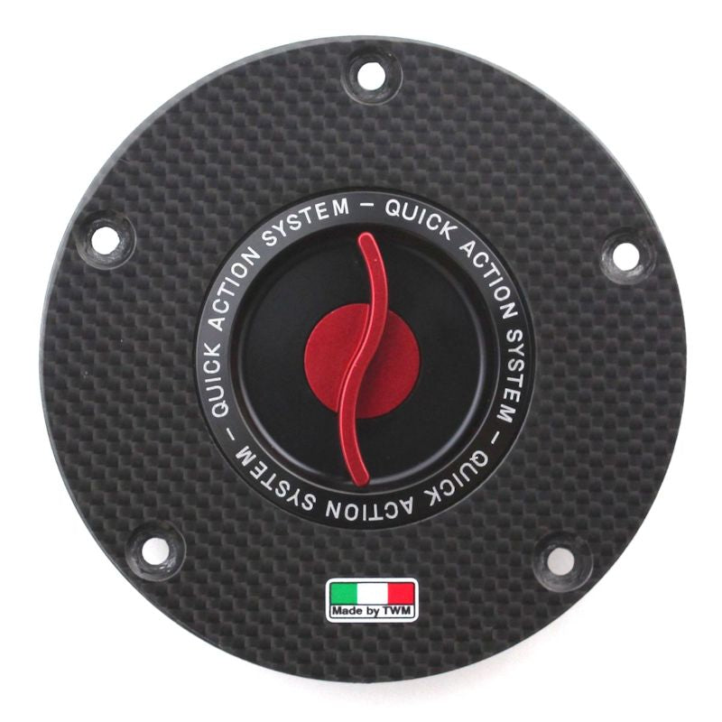 TWM Quick Action Carbon Fiber Gas Cap for Streetfighter V4 V4S