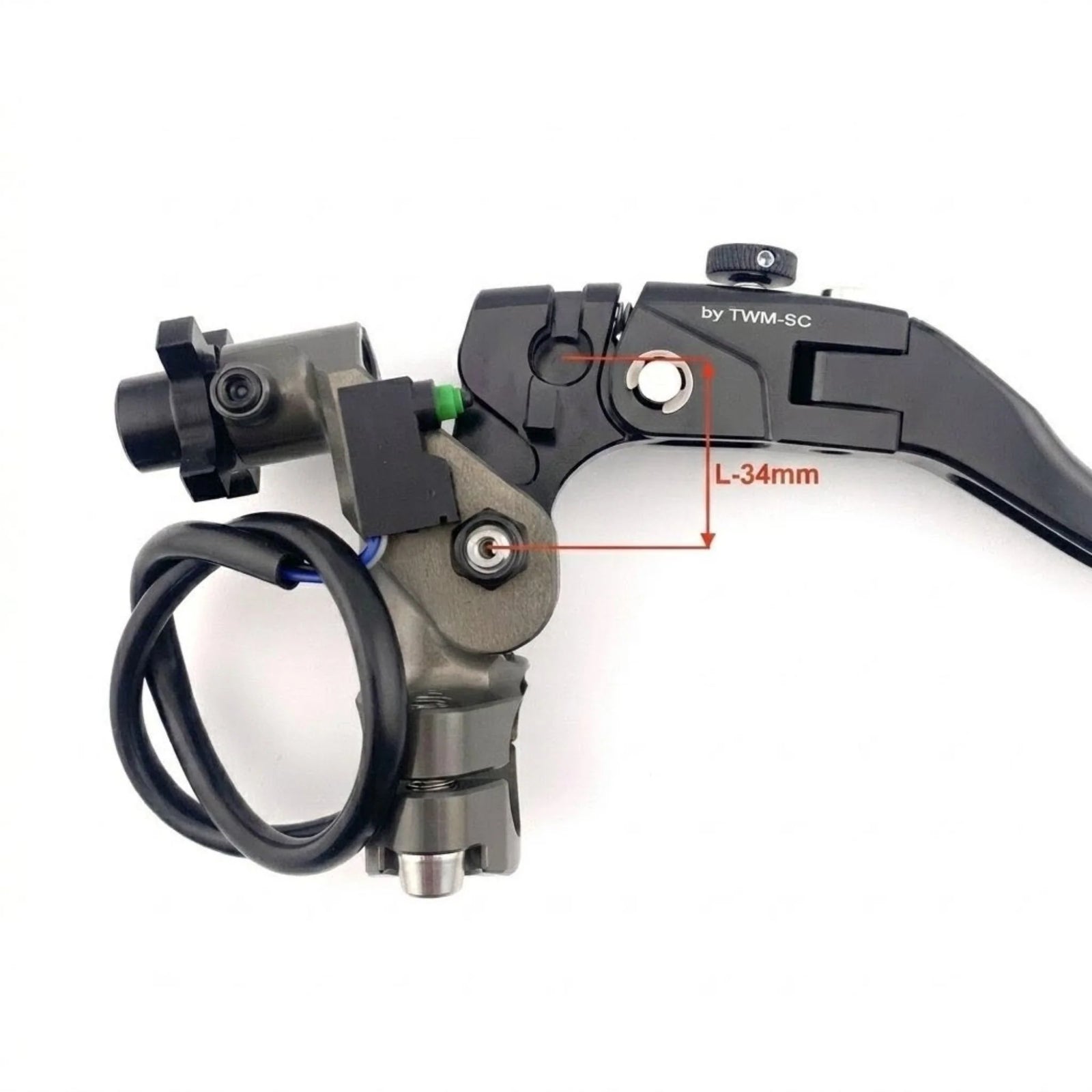 TWM LCS.P34 Complete CNC Clutch Lever Assembly - Short Length - LCS.P34.S