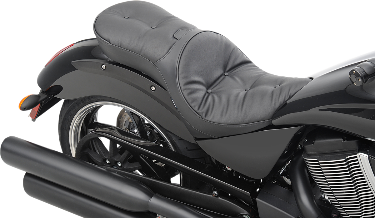 Drag Specialties Seats Low Profile Seat - Driver's Backrest Compatible - Pillow - Victory