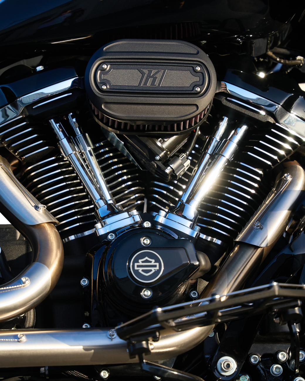 Kodlin USA Oval Air Cleaner Kit - Black - Touring/Softail