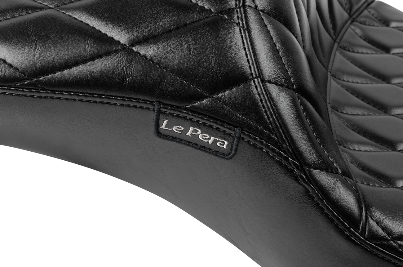 Le Pera Maverick Daddy Long Legs Seat - Without Backrest - Diamond Stitched - FLH/FLT '23-'25