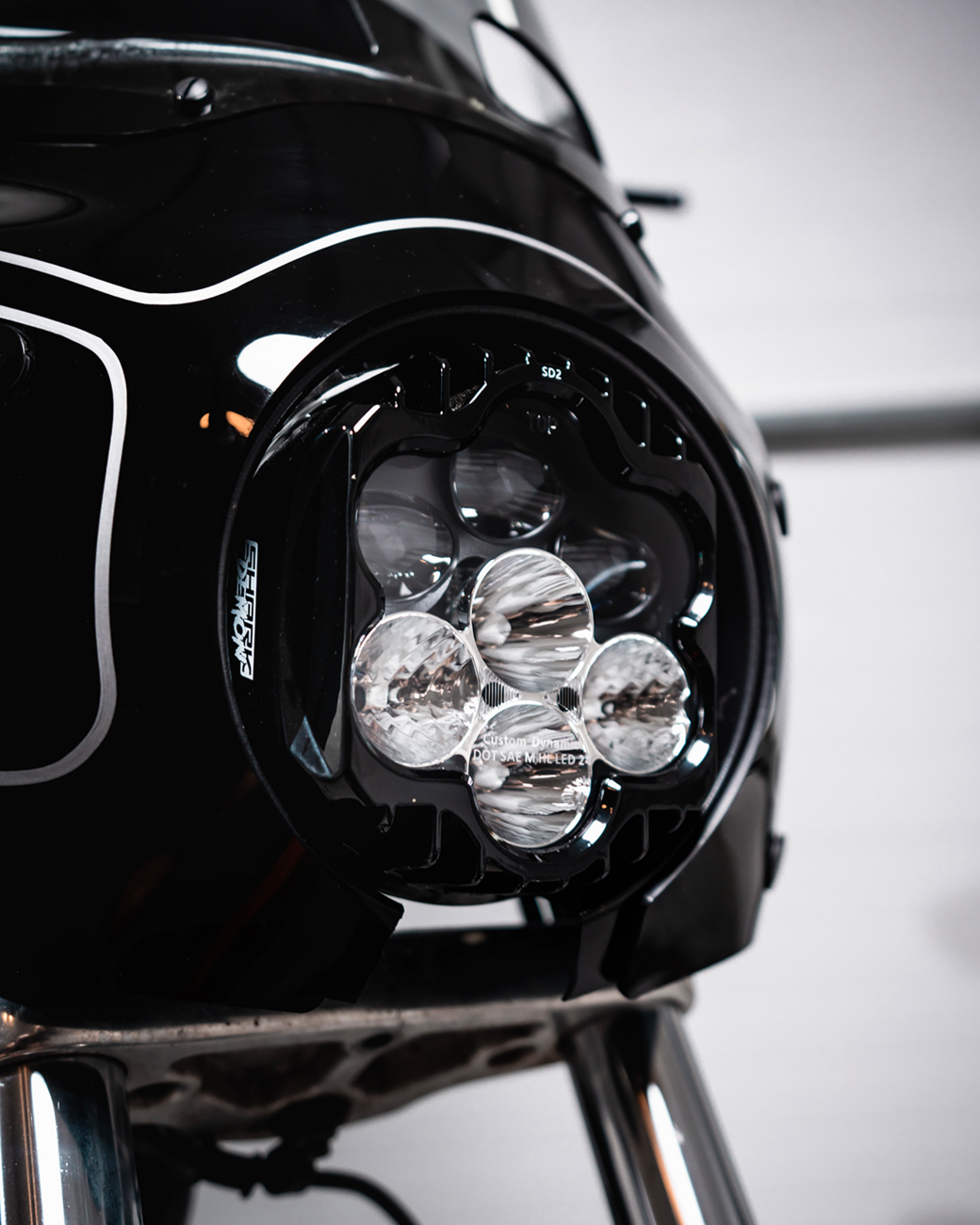 Custom Dynamics Headlight - Shark Demon - For Road Warrior Fairing