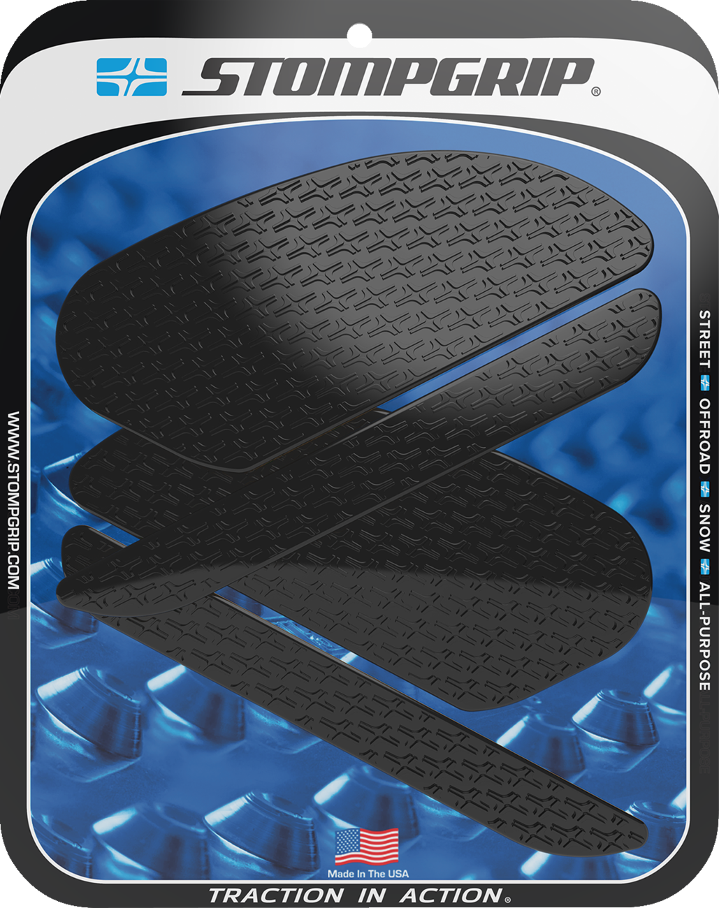 StompGrip Tank Grips - Icon - Black - Kawasaki - Ninja '15-'25