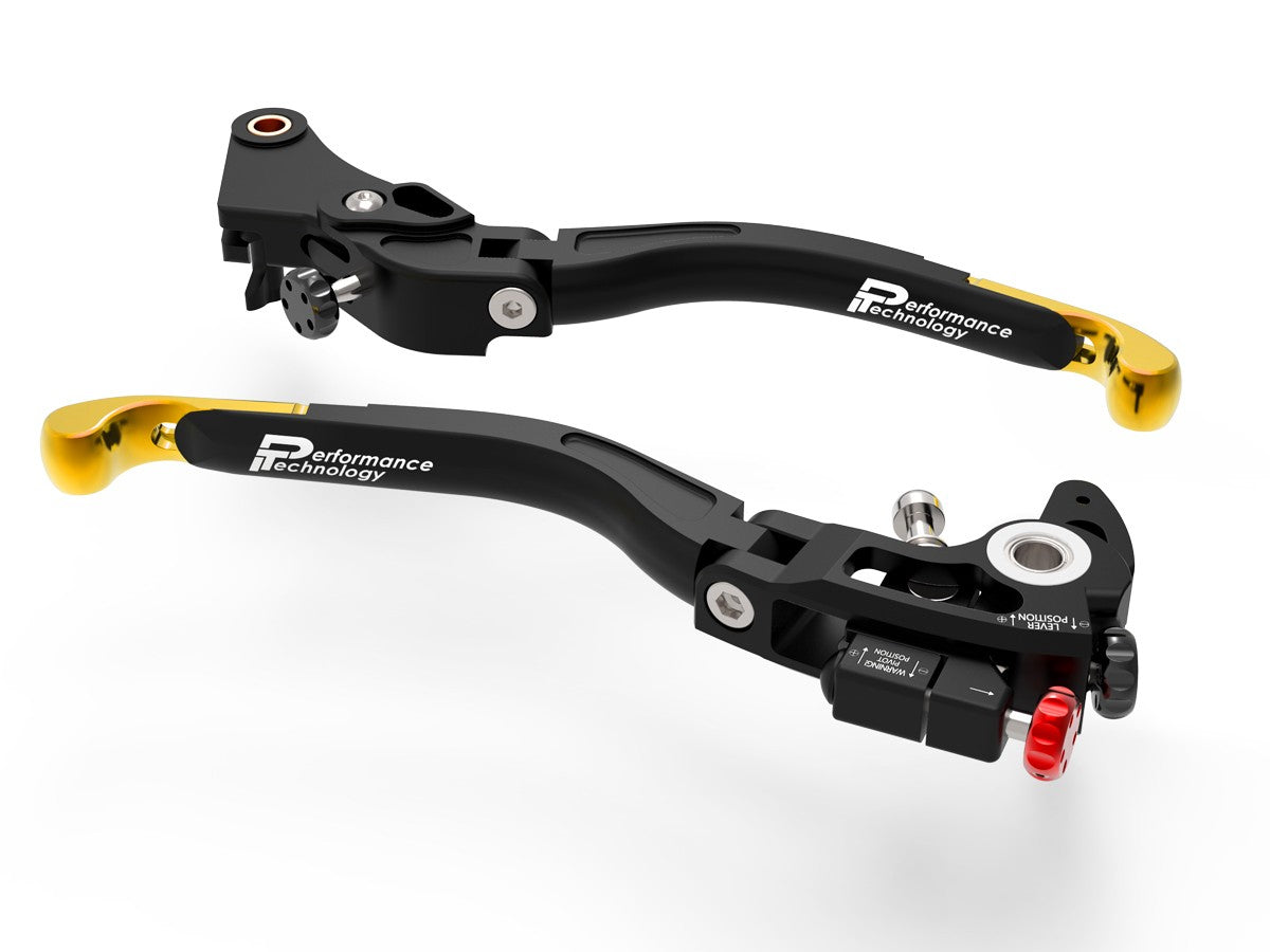 Ducabike DBK L17 Ultimate BMW Brake + Clutch Levers Double Adjustment - BLACK-GOLD