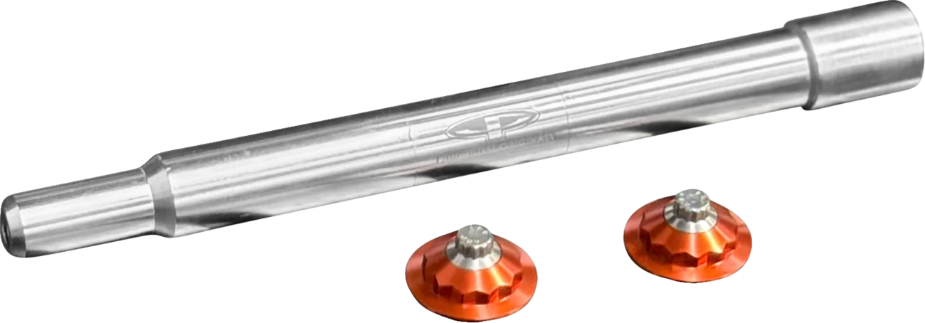 Paul Yaffe Bagger Nation Y-Axle With 12 Point Style Axle Cover Kit - Custom - Front - Orange - 25 MM
