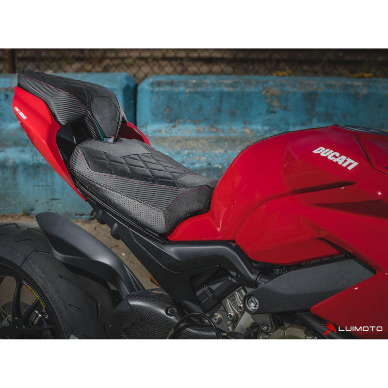 Luimoto Diamond Grezzo Seat Cover For Ducati Streetfighter V4 V4S