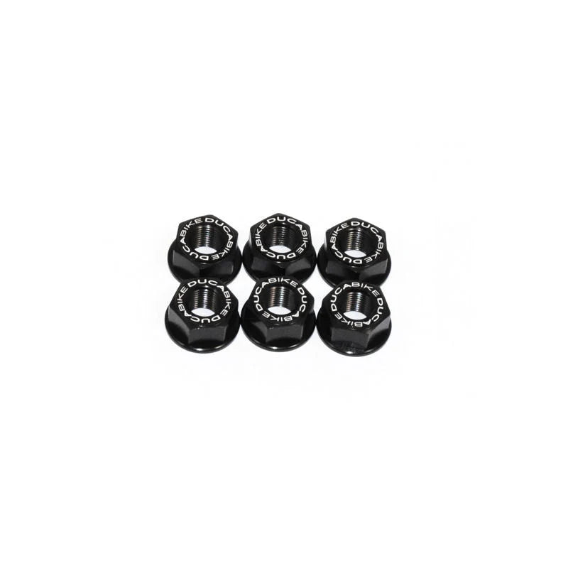 Ducabike DBK Lightweight Aluminum Sprocket Nut Set For Panigale V2 - Black