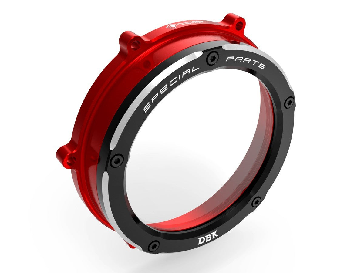 Ducabike DBK CCV401 Clear Clutch Cover Panigale V4 - RED-BLACK