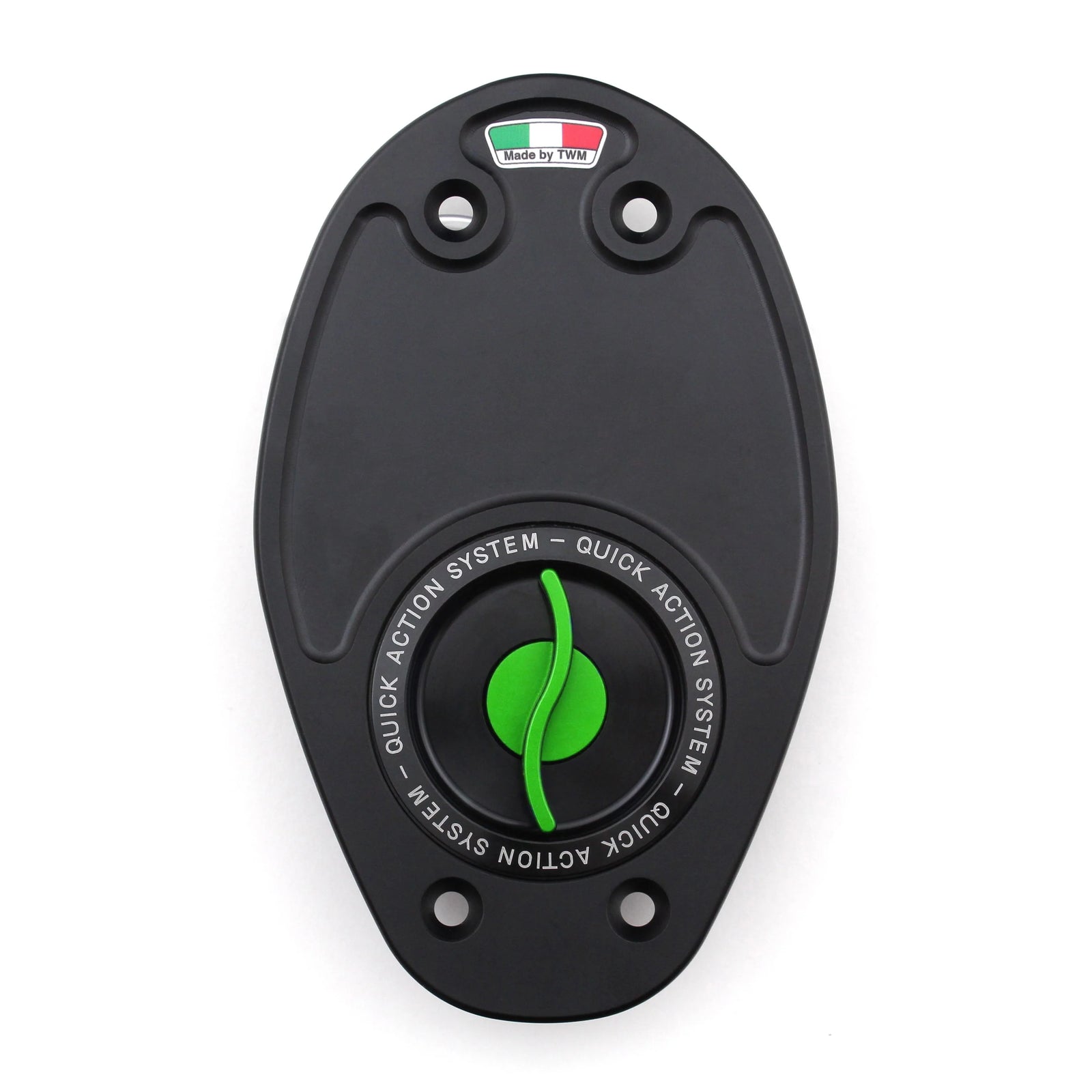 TWM CNC Aluminum Gas Cap / Fuel Cap with Green Center Cap for Ducati Motorcycles