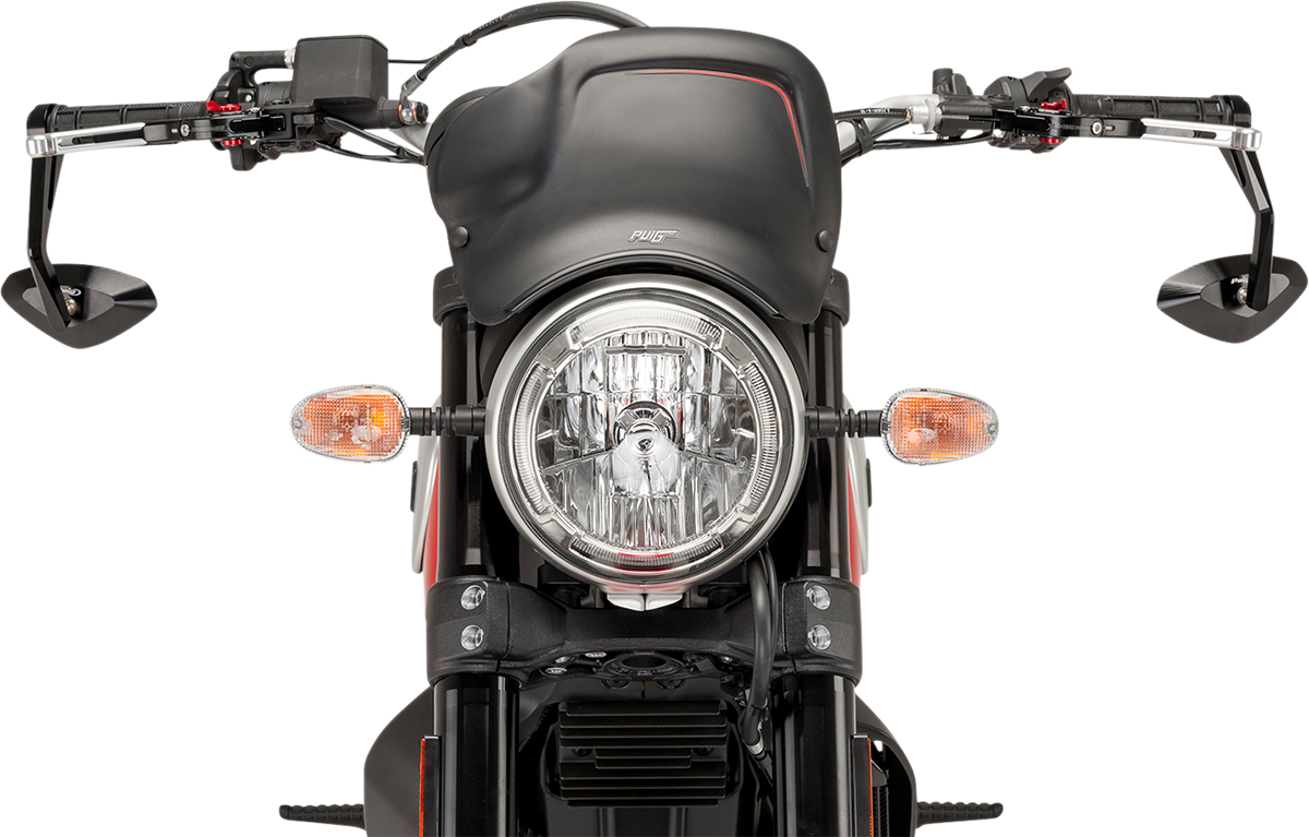 PUIG HI-Tech Parts Mirror - Hi-Tech 4 - Side View - Diamond - Black