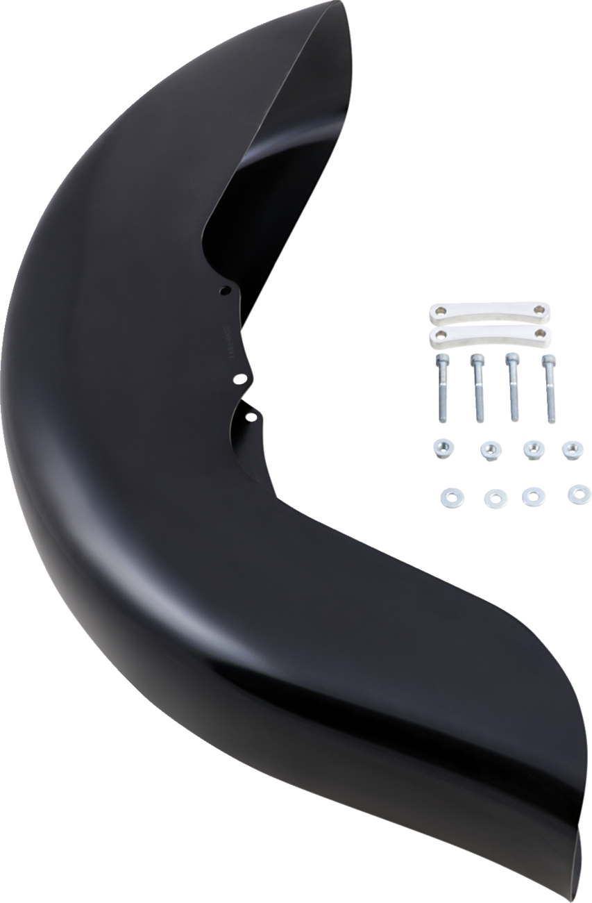 Klock Werks Benchmark Front Fender - Non-Raked - Black - 21" - HD Touring/Trike