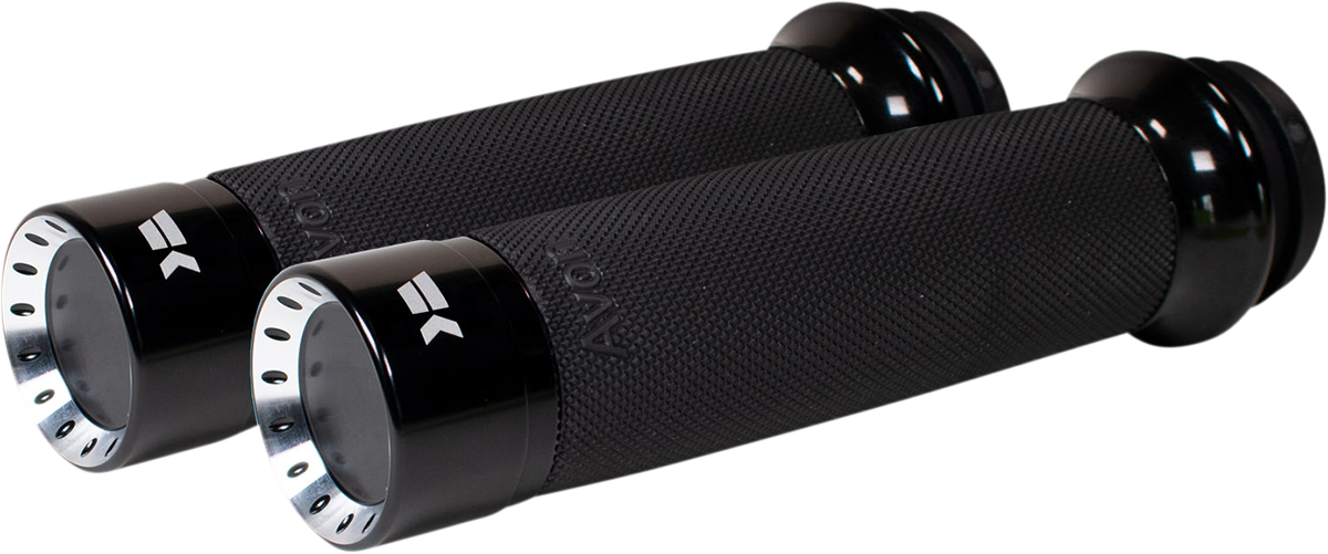 Khrome Werks Turbine Grips - Custom Contour - TBW - Black