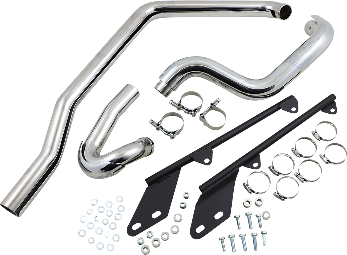 Bassani Xhaust Power Curve True-Dual Crossover Header Pipes - '86-'06 Softail