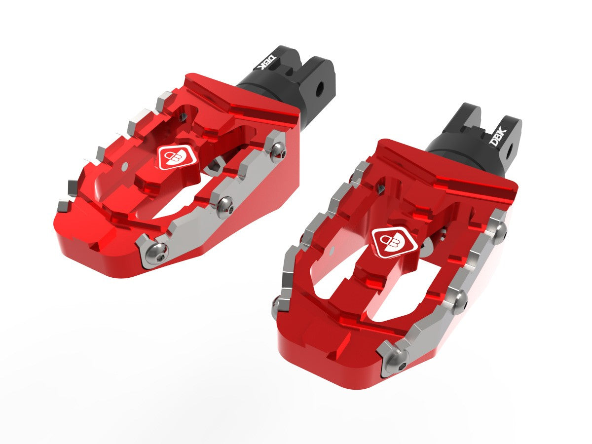 Ducabike DBK PPDV10 DUCATI ADJUSTABLE OFF-ROAD PILOT PEDALS KIT (Ø6mm PIN) - RED