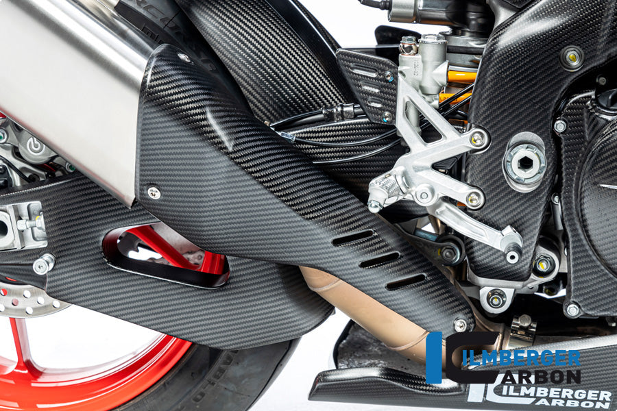 Ilmberger Carbon Muffler / Silencer Protector Aprilia Tuono / RSV4 From 2021 - Matte
