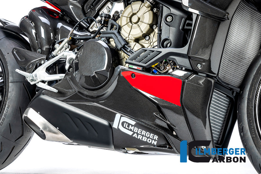 Ilmberger Carbon Belly Pan Right V4 Ducati Streetfighter - Gloss