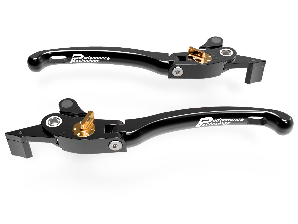 Ducabike DBK LE07 Brake / Clutch Adjustable Levers Eco GP 1 - BLACK-GOLD