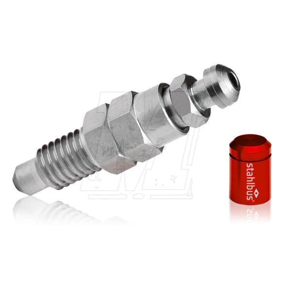 Stahlbus Quick Bleeder Valve With Dust Cap For Brembo - Red