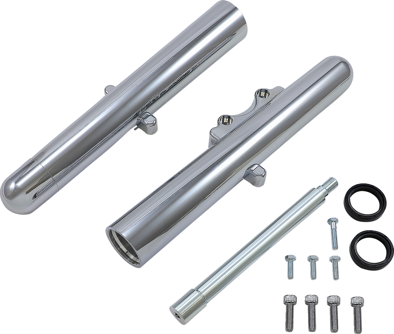 Arlen NESS Fork Legs - Chrome - Hot Legs - Custom Single Disc - Smooth - '08-'13