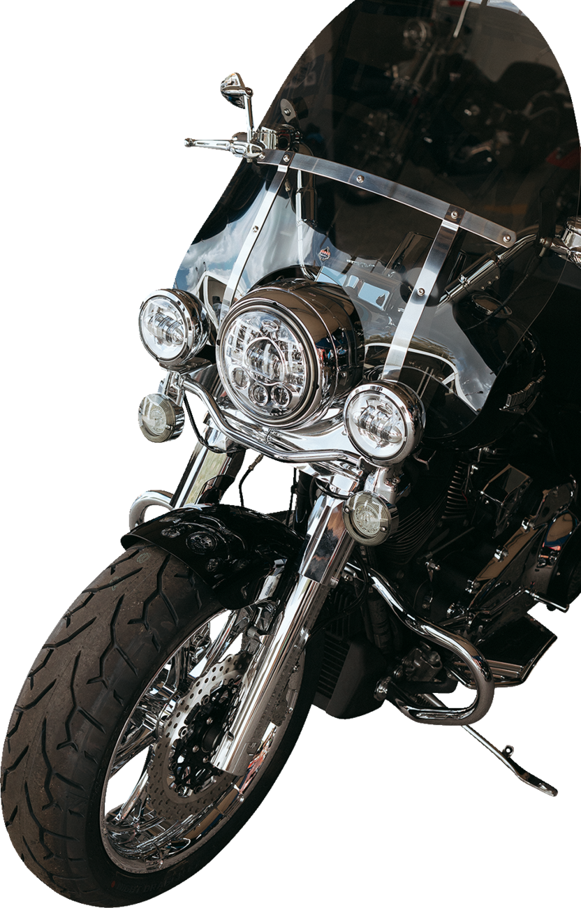 Custom Dynamics Adaptive Headlight With Adapter - 7" - Chrome