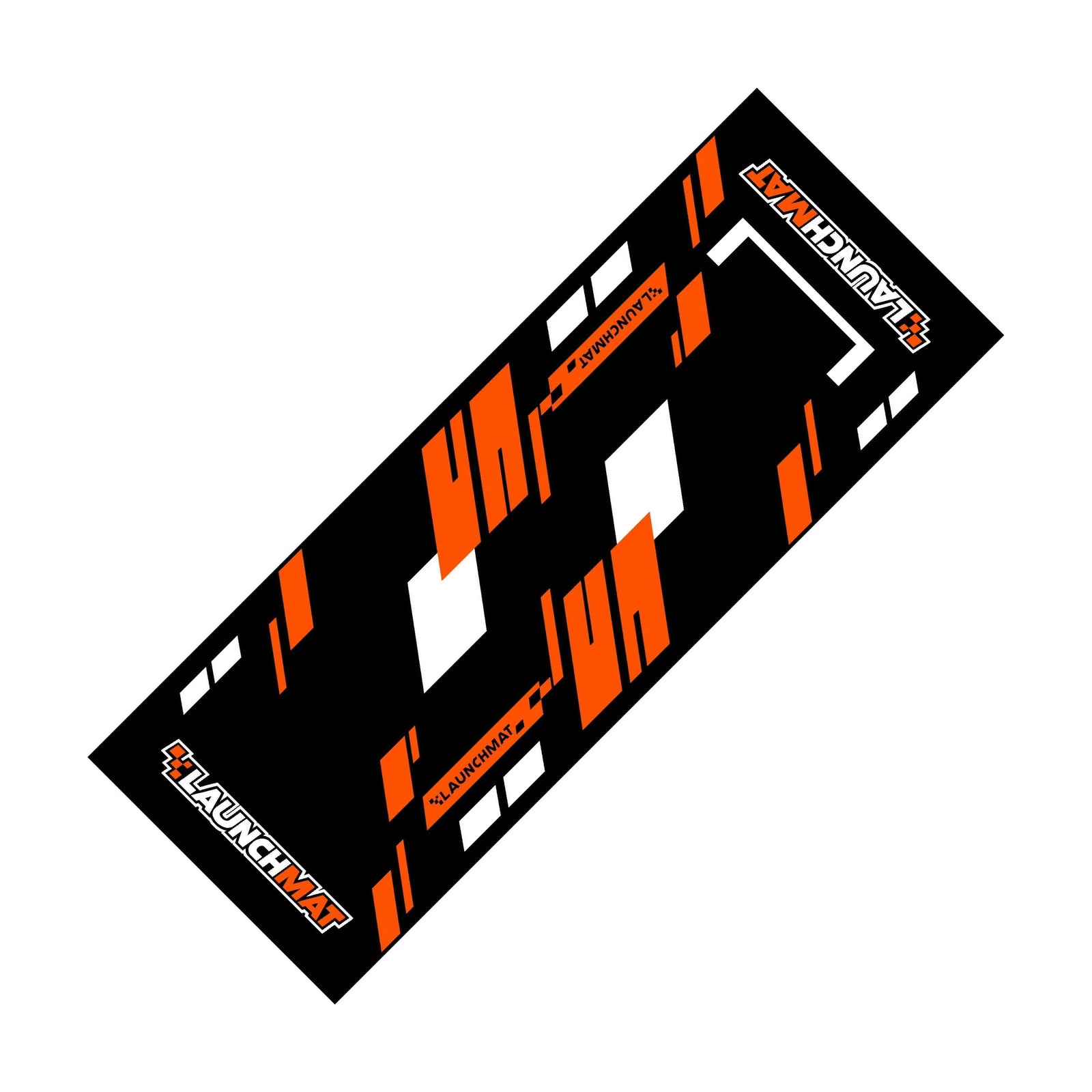 Launchmat Carpeted Paddock Garage Mat - Design 1 - Orange