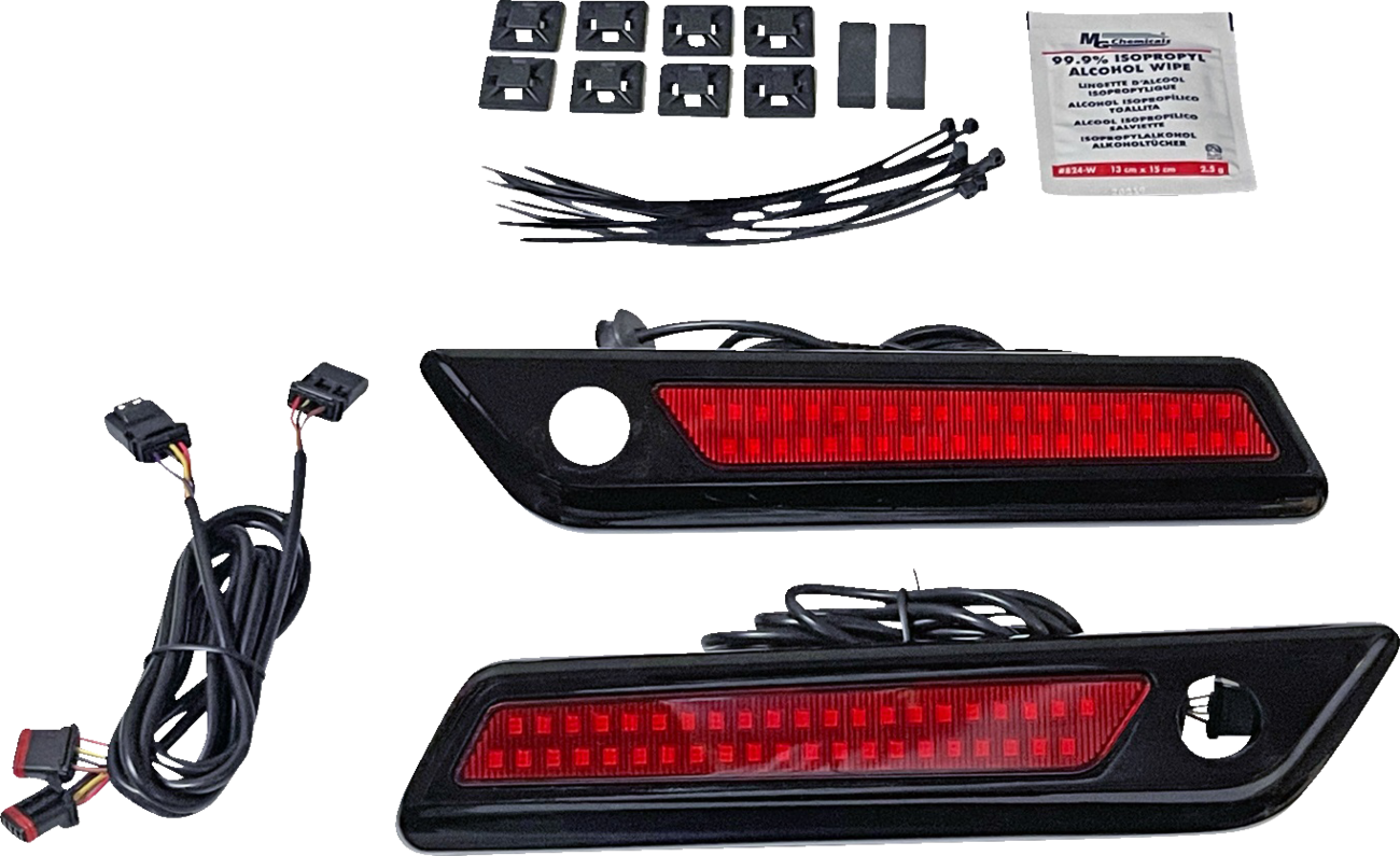 Custom Dynamics Latch Light - Saddlebag - Dual Color - Red - Black