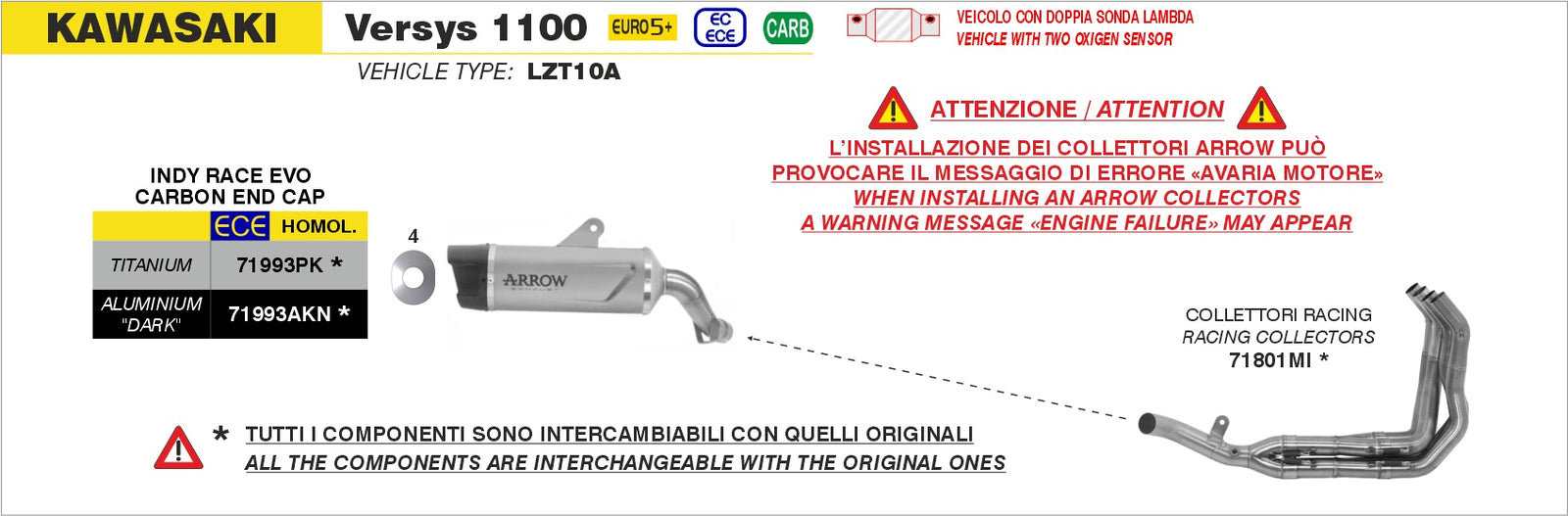 Arrow 71801MI Racing Headers