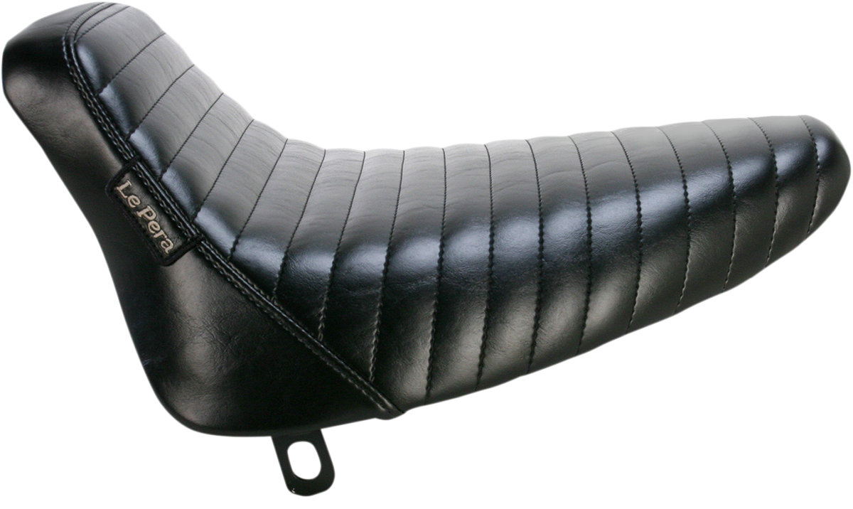 Le Pera Bare Bones Solo Seat - Pleated - Black - Softail '84-'99