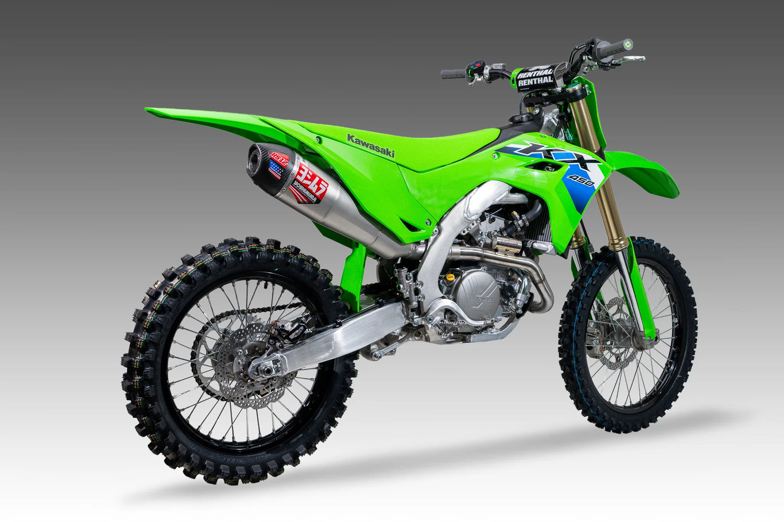 Yoshimura KX450/X 24-26 RS-12 Stainless Full Exhaust, W/ Stainless Muffler