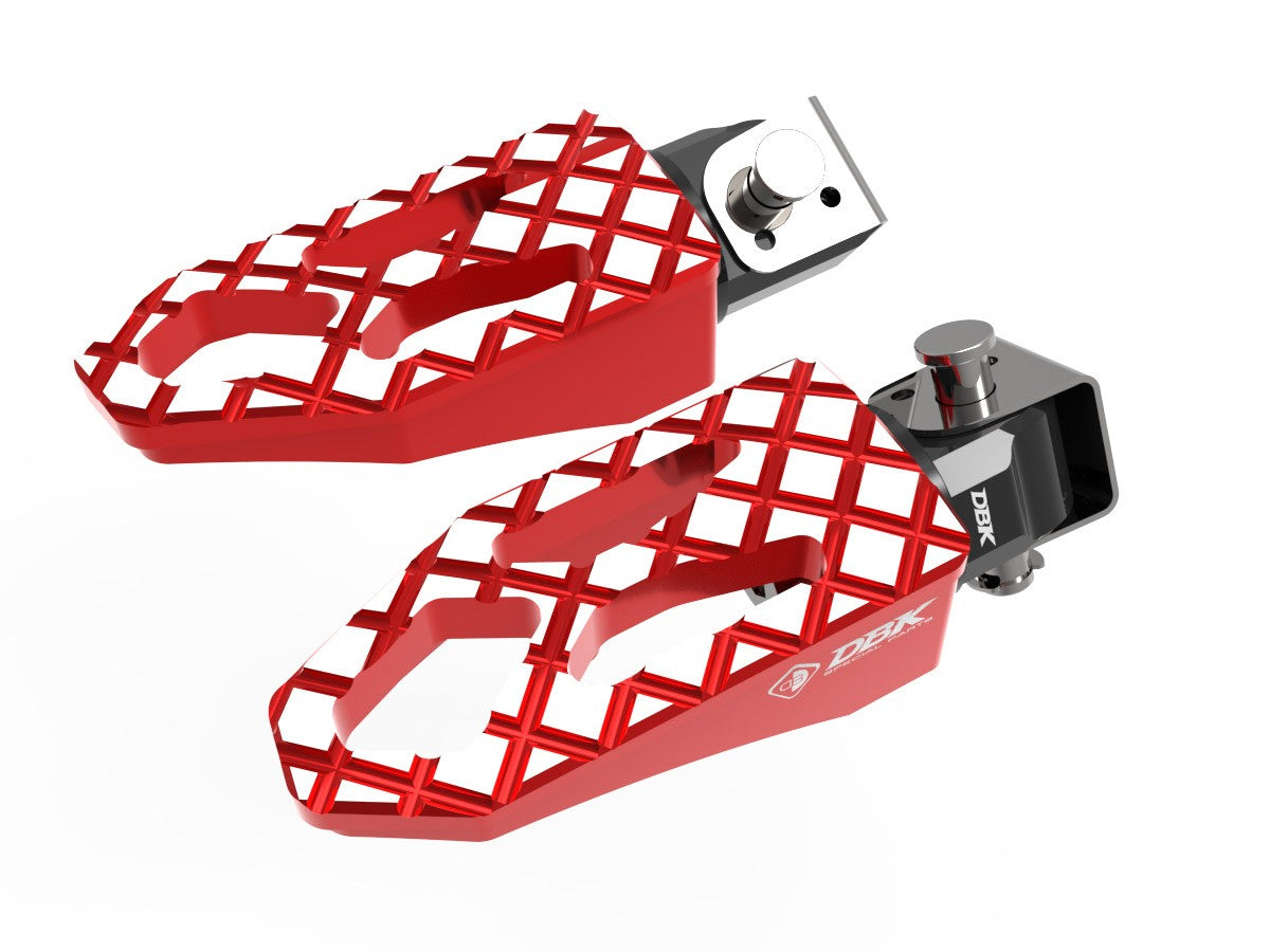 Ducabike DBK KPDM10 BMW R1300GS Touring Passenger Footpegs Kit - RED