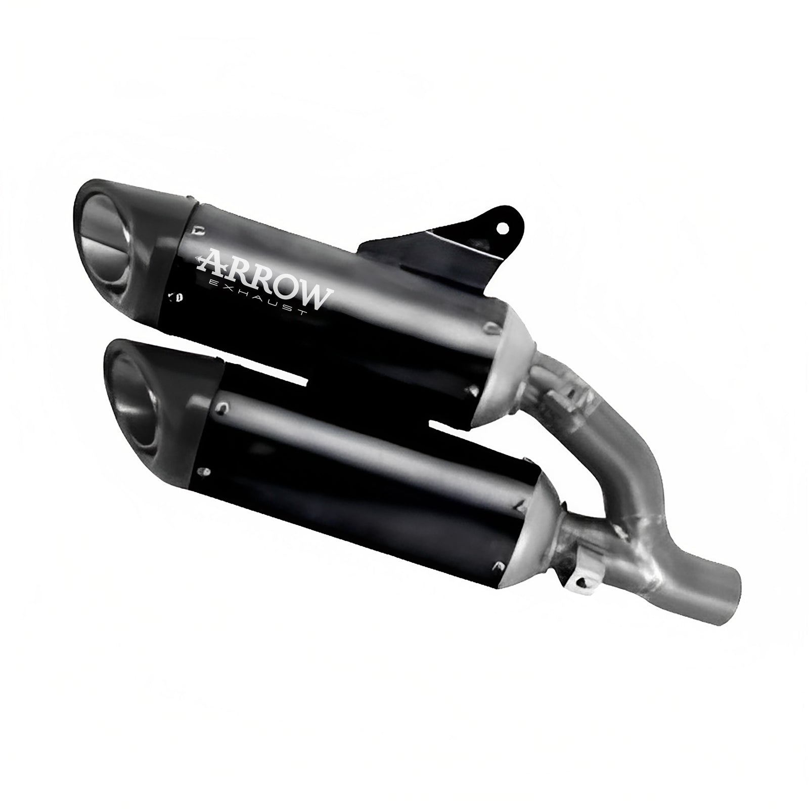 Arrow 71939PRN Round-Sil Titanium Dark Double Slip On (Upper & Lower) With Carbon End Cap