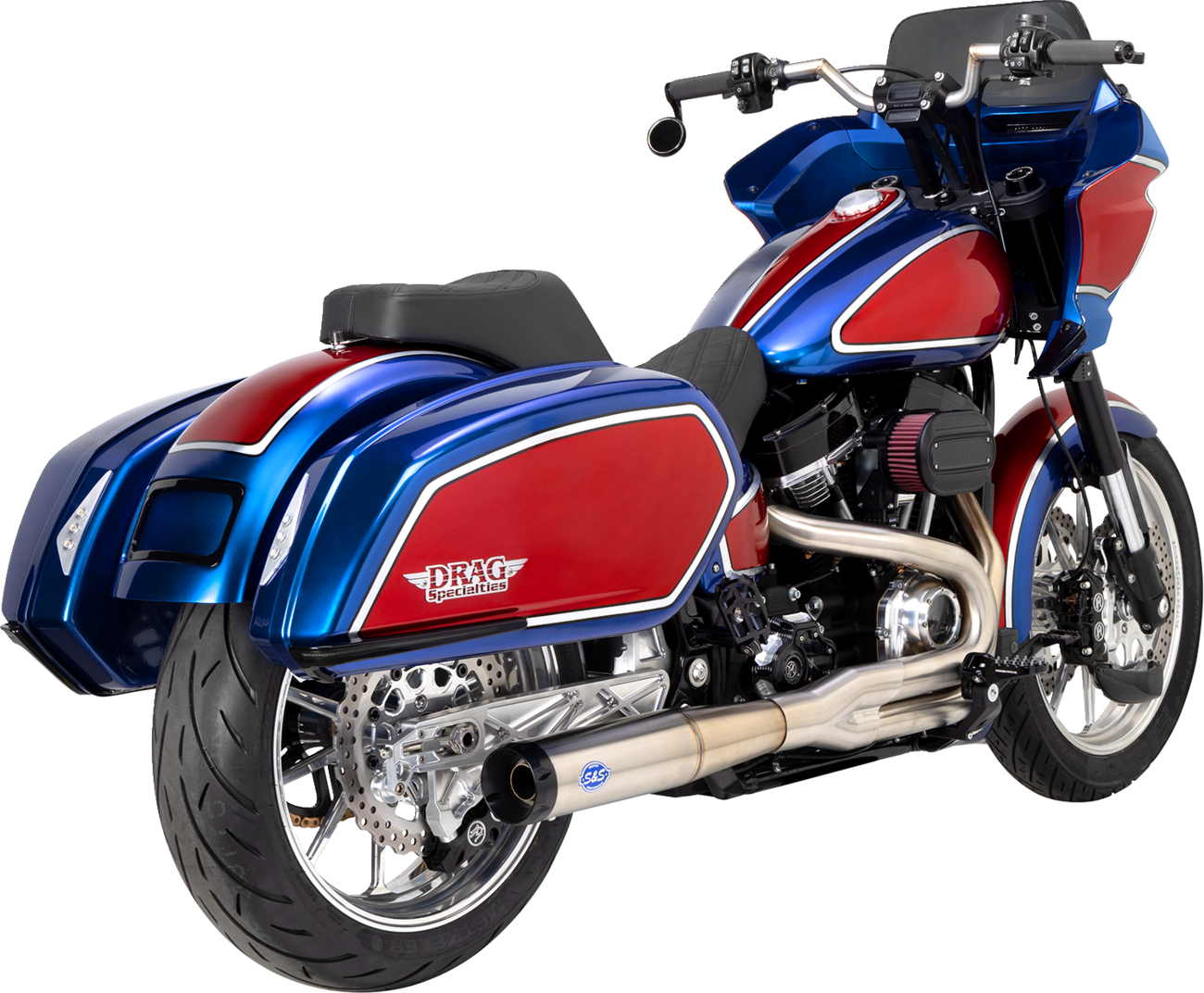 Paul Yaffe Bagger Nation The Fix Rear Fender - Black Frame Plate - HD Softail '20-'23