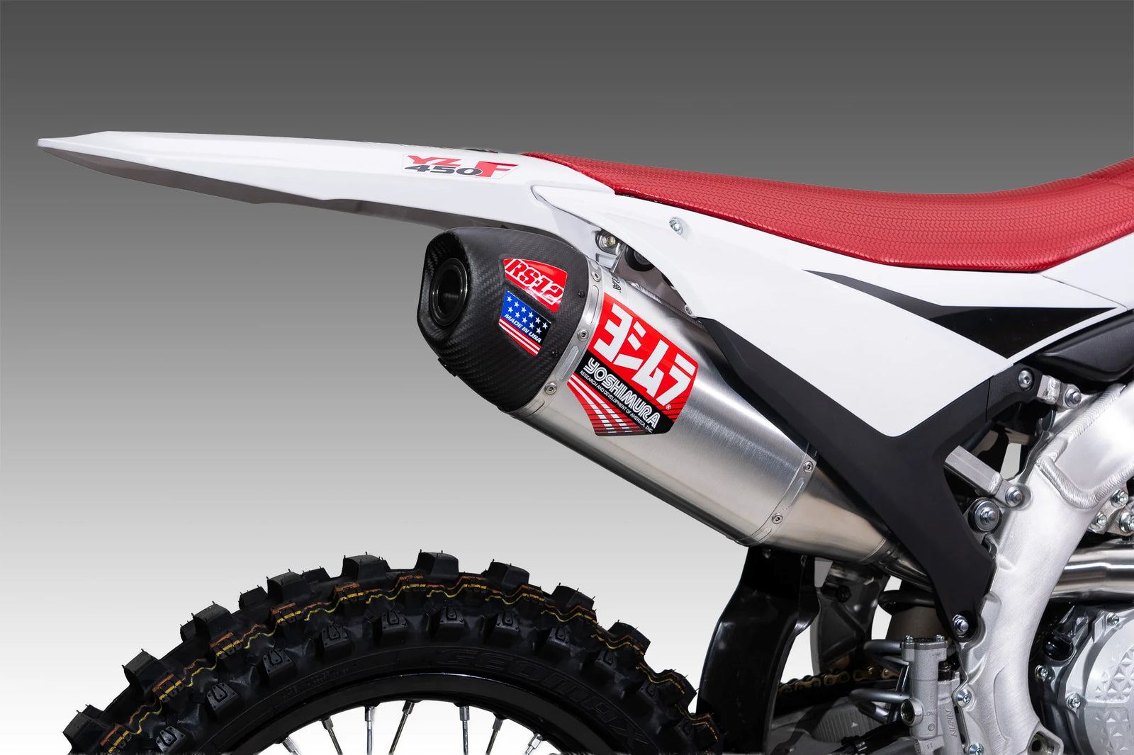 Yoshimura YZ450F 2026 RS-12 Stainless Slip-On Exhaust, W/ Aluminum Muffler