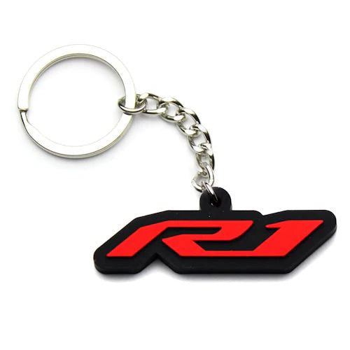 SBR R1 Soft Rubber Key Chain - Red