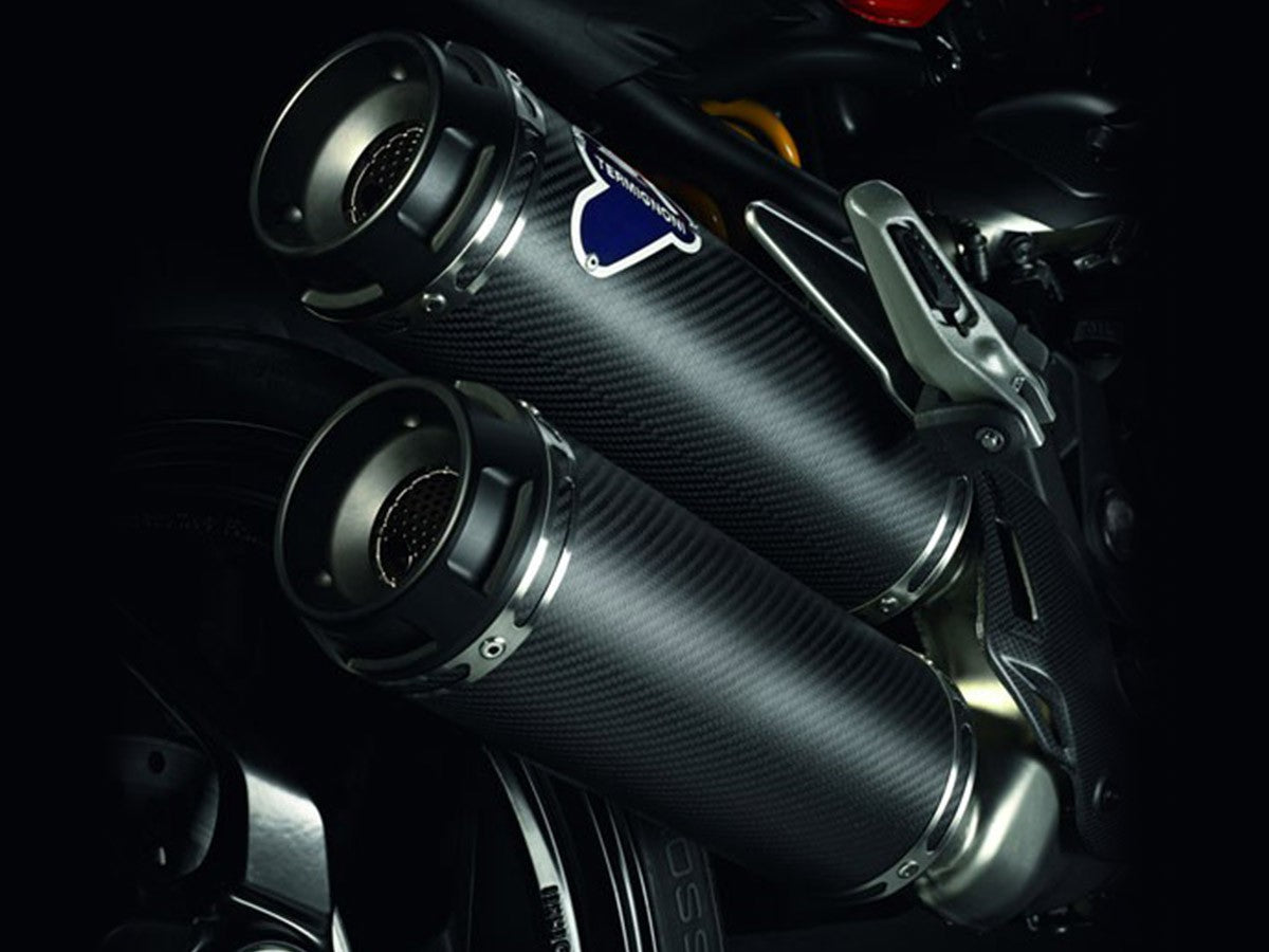 Termignoni 018CO Pair Of Approved Carbon Silencers Ducati Monster 821