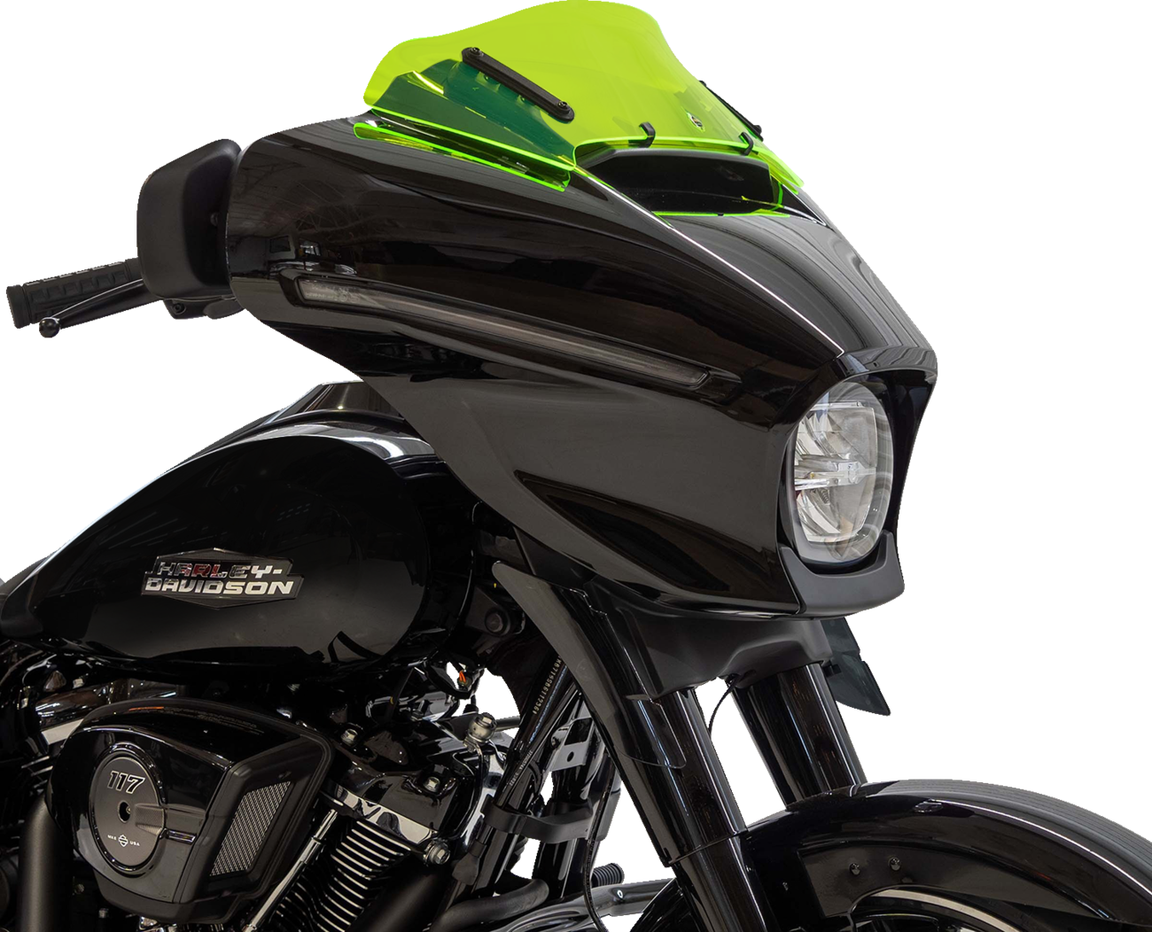 Klock Werks Ice Flare® Windshield - 6-1/2" - Green Ice - FLHX
