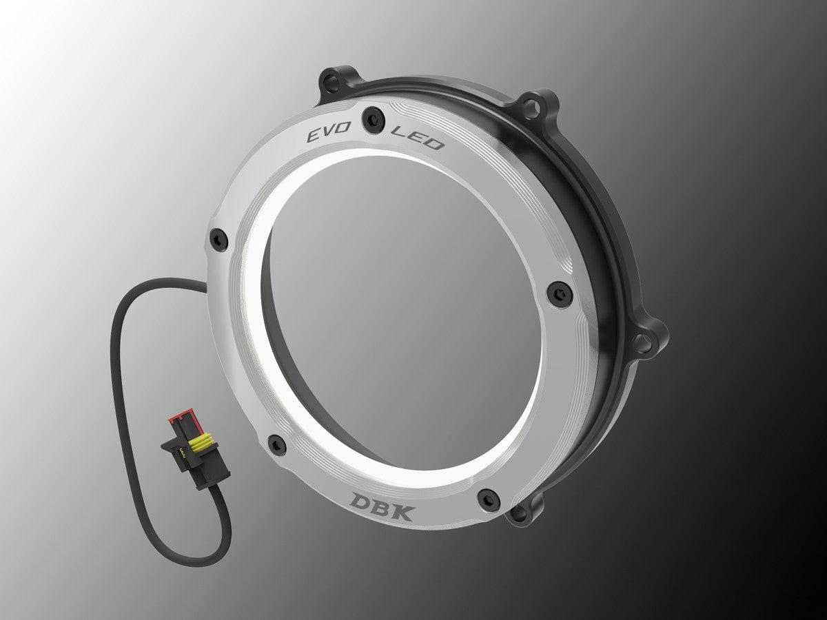 Ducabike DBK CCV4L01 Evo LED Clear Clutch Cover - BLACK-RED