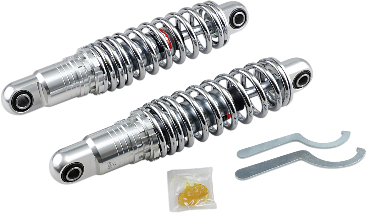 Drag Specialties Shocks Premium Ride-Height Adjustable Shocks - 12" - Heavy Duty - Chrome