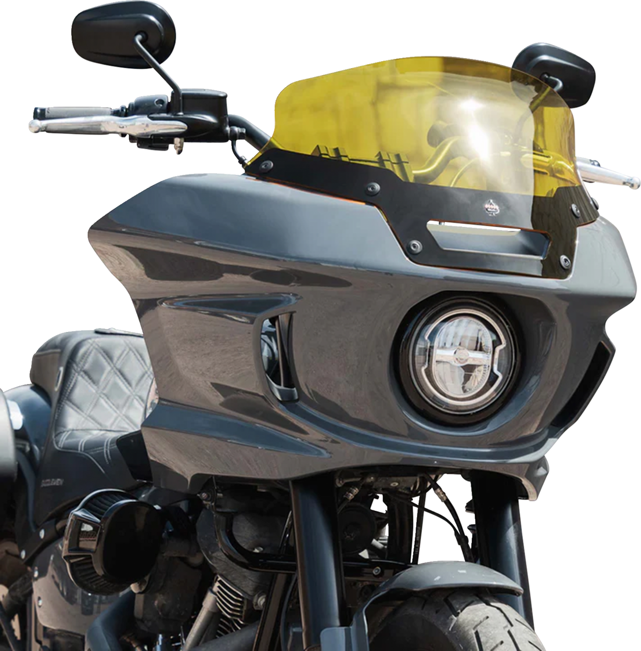 Klock Werks Kolor Flare® Windshield - 6" - Yellow - '22-'25 FXLRST